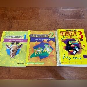 Bundle of 3 Abeka arithmetic booklets! All in great condition! Levels 1, 2, 3